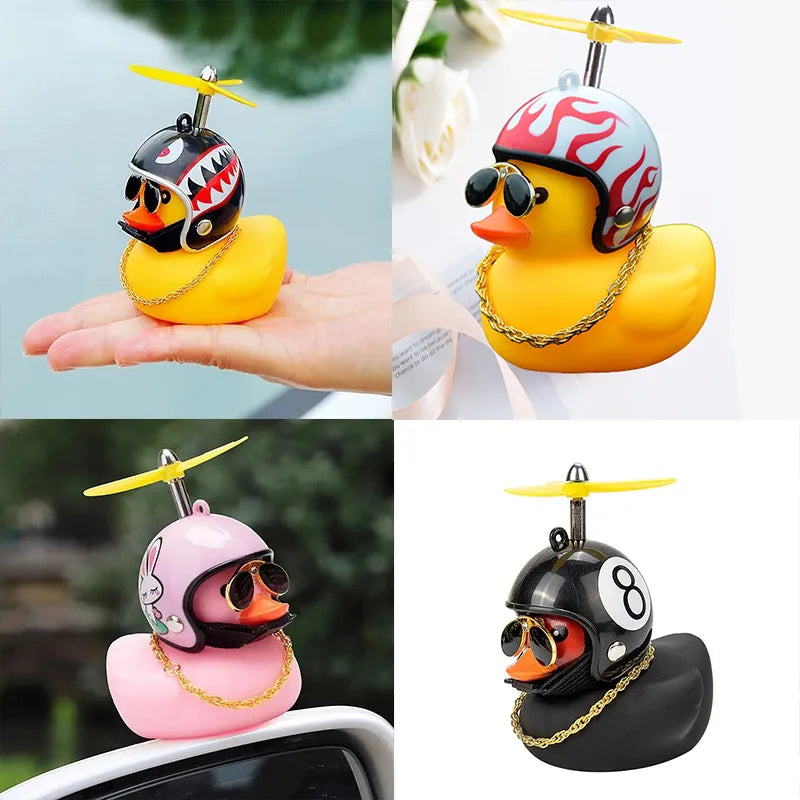 Ente mit Helm, Autodekoration